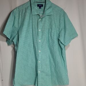 Apt. 9 Green Casual Button Down Shirt Short Sleeve